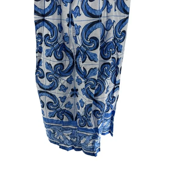 Tuckernuck Blue and White Printed Tie-Shoulder Maxi Dress - Picture 8 of 9